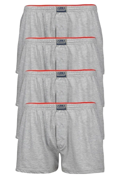 Gri Düğmeli Havlu Bel Boxer 4'lü Paket - Arma Yıldız 1140 - 4 ADET