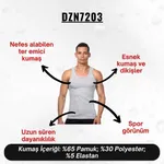 Gri Pamuklu Erkek Atlet  Darkzone DZN7203 görsel 4