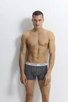 Gri Strech Cotton Erkek Boxer Wooster W-048 - 3 Adet Gri