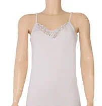 Yıldız Çamaşır Güpürlü İp Askılı Beyaz 3'lü Paket Pamuk Kadın Atlet Yıldız 2041