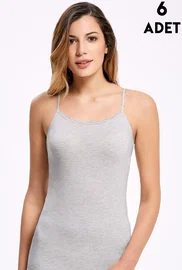 İlke Dantelli Kadın İp Askılı Atlet 6'lı İlke 246