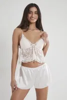 İnce Askılı Saten Dantelli Şort Babydoll Takım Pierre Cardin 450  görsel 12