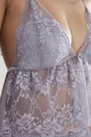 İnce Askılı Saten Dantelli Şort Babydoll Takım Pierre Cardin 450  detay görünüm