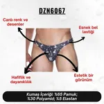 İskelet Desenli Siyah Erkek Slip (Dijital Baskılı)  Darkzone DZN6067 farklı açı