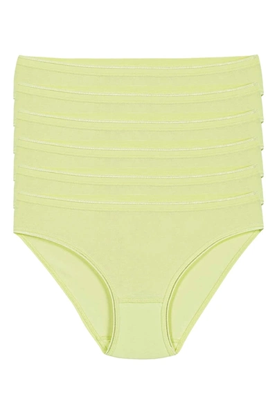 İz Yapmaz Yeşil 6'lı Paket Likralı Bikini Kadın Külot Yıldız 3722