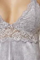 Dantelli İnce Askılı Kadife Saten Kadın Gecelik Pierre Cardin 845 görsel 16