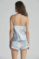 Kadife Saten Pijama Kısa Askılı Şort Takım Pierre Cardin 440  görsel 8