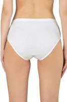 Kadın 10lu Paket Ribana Esnek Pamuklu Yüksek Bel Bato Külot Özkan 0305 Beyaz detay görünüm