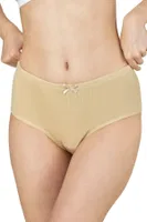 Kadın 10lu Paket Ribana Esnek Pamuklu Yüksek Bel Bato Külot Özkan 0305 Ten görsel 8