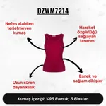 Kadın Bordo Penye Atlet  Darkzone DZWM7214 farklı açı