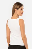 Halter Yaka Fitilli Kadın Atlet Türen 3403 Beyaz Beyaz görsel 4