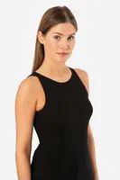 Siyah  Halter Yaka Fitilli Kadın Atlet Türen 3403 Siyah görsel 4