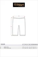 Kadın Likralı Esnek Yumuşak Pamuklu Örme Diz üstü Tayt Özkan 0413 Siyah görsel 9