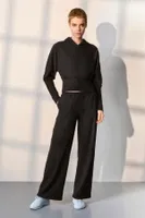 Siyah Kapşonlu Kadın Eşofman Pijama Takımı Doreanse 25K4045