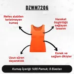 Kadın Turuncu Penye Atlet  Darkzone DZWM7206 görsel 8