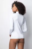 Yarım Balıkçı Likralı Kadın Body Donex 3227 Beyaz detay görünüm