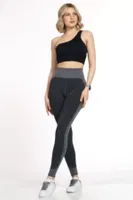 Kadın Yüksek Bel Spor Tayt Miorre 999-ZZ0156 Gri Melanj detay görünüm