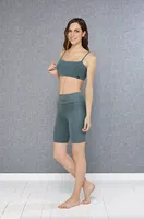 Kadın %90 Viskon Fitilli Bisikletçi Spor Tayt Doreanse 8032 Vizon