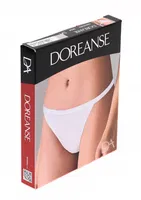 Kadın %92 Pamuk Fitilli V-String Doreanse6124 Beyaz farklı açı