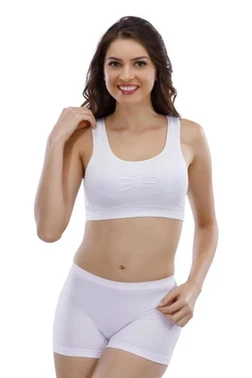 Liza (Layza) Kalın Askılı Beyaz Toparlayıcı Büstiyer Liza (Layza) 15005