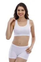 Kalın Askılı Beyaz Toparlayıcı Büstiyer Liza (Layza) 15005 Beyaz