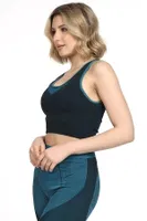 Kalın Askılı Desteksiz Seamless Spor Sütyen Miorre 999-ZZ0756 Siyah detay görünüm