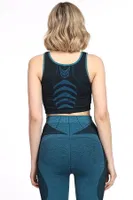 Kalın Askılı Desteksiz Seamless Spor Sütyen Miorre 999-ZZ0756 Siyah görsel 4