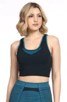 Kalın Askılı Desteksiz Seamless Spor Sütyen Miorre 999-ZZ0756 Siyah görsel 6