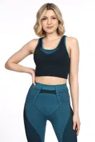 Kalın Askılı Desteksiz Seamless Spor Sütyen Miorre 999-ZZ0756 Siyah görsel 8