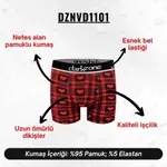 Kalp Desenli Sevgililer Günü Erkek Boxer Darkzone DZNVD1101 detay görünüm