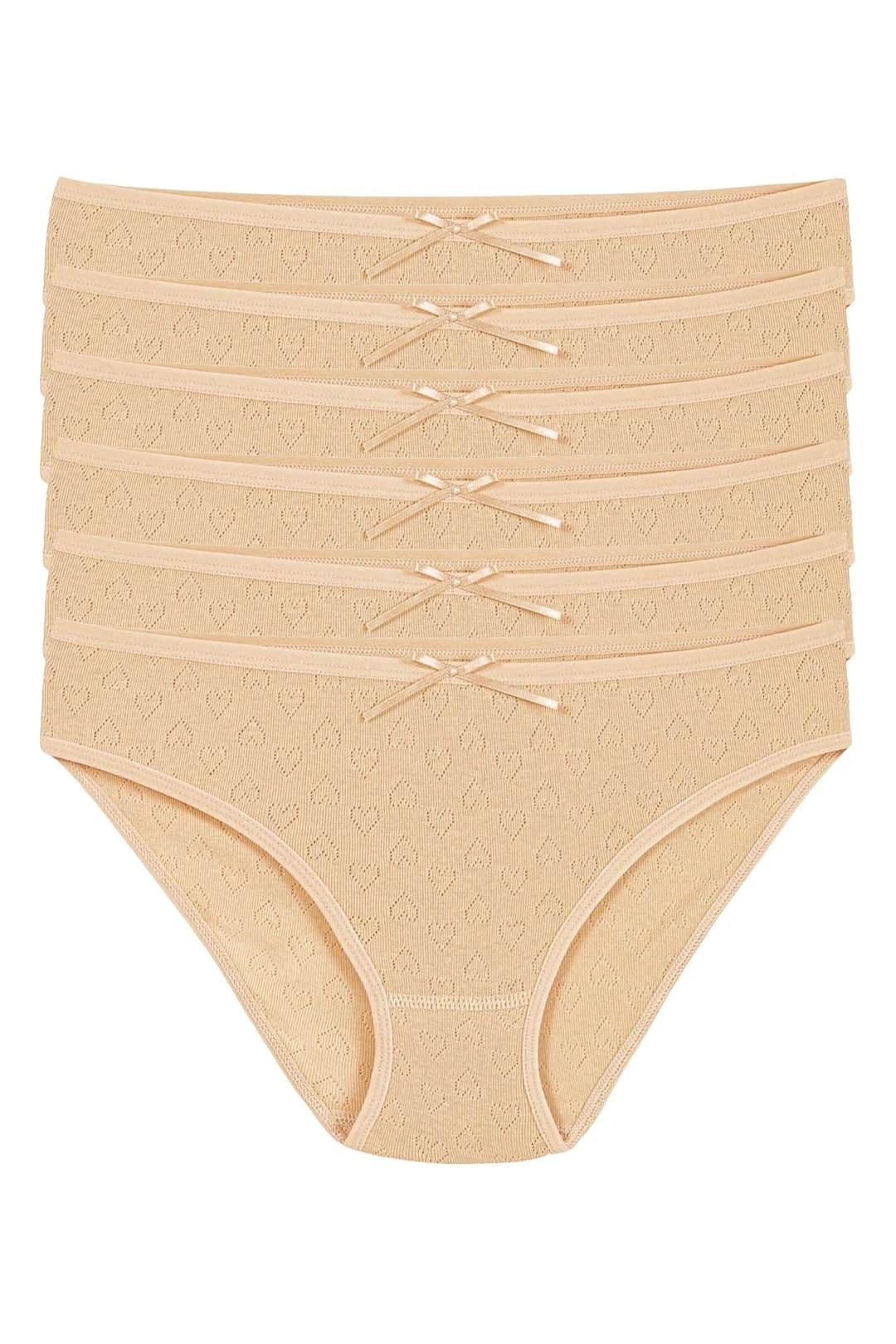 Kalpli Ten 6'lı Paket Pamuk Kadın Bikini Külot Yıldız 3576