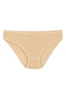 Kalpli Ten 6'lı Paket Pamuk Kadın Bikini Külot Yıldız 3576 Ten detay görünüm
