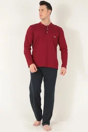 KANZ 2 Parça Erkek Soft Doğal Pamuk Pijama Takımı Miorre 014-000008