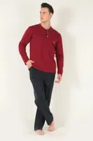 KANZ 2 Parça Erkek Soft Doğal Pamuk Pijama Takımı Miorre 014-000008 farklı açı
