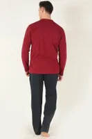 KANZ 2 Parça Erkek Soft Doğal Pamuk Pijama Takımı Miorre 014-000008 görsel 4