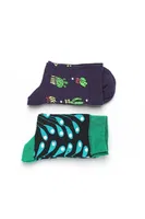 Kanz Desenli Pamuklu 2Li Kadın Çorap Miorre 014-000275 Asorti farklı açı