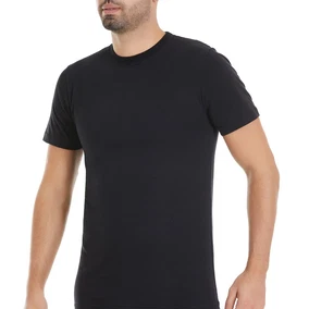 Yıldız Çamaşır Kapalı Yaka Kısa Kollu Erkek Siyah 6'lı Paket Fanila Atlet Yıldız 51