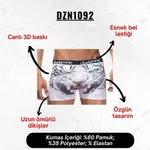 Kaplan Desenli 3D Beyaz Boxer Darkzone DZN1092 görsel 4