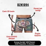 Kaplan Desenli 3D Yeşil Boxer Darkzone DZN1094 görsel 4