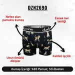 Kaplan Desenli Siyah Erkek Boxer Darkzone DZN2690 görsel 7