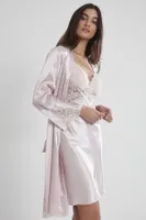 Kaplı Saten Dantelli Gecelik Sabahlık Takımı Pierre Cardin 4050  Pudra görsel 15