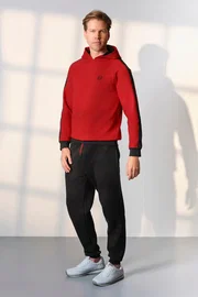 Doreanse Kapşonlu Jogger Erkek Kırmızı Eşofman Pijama Takımı Doreanse 25K4538