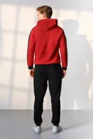 Kapşonlu Jogger Erkek Kırmızı Eşofman Pijama Takımı Doreanse 25K4538 detay görünüm