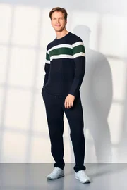 Doreanse Kaşkorse Erkek Lacivert T-Shirt Pijama Takımı Doreanse 25K4547