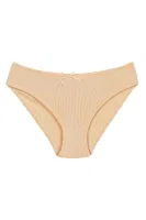 Kaşkorse Ten 6'lı Paket Likralı Kadın Bikini Külot Yıldız 3551 Ten detay görünüm