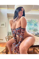 Kelebek Desenli Leopar Fantazi Babydoll Nightlight 3506 Görsel