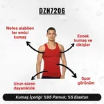 Kırmızı Pamuklu Erkek Atlet  Darkzone DZN7206 görsel 9