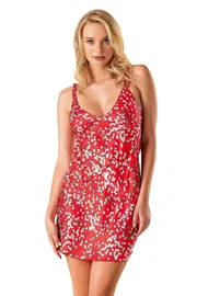 Ahu Lingerie Kırmızı Saten Gecelik Ahu Lingerie Primoda 8145