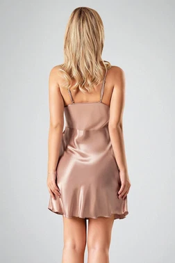 Ahu Lingerie Kısa Saten Gecelik Vizon Ahu 7718 - Alternatif Görünüm