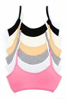 Öts İç Giyim Kız Büstiyer Likralı Ip Askılı ÖTS 6100 - 6 ADET